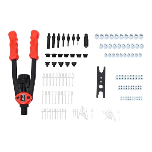 Nietmutternzange Set, Nietenzange Set, Gewindenieten Zange Set mit 160 Stück, Blindnieten Mutternieten M3-M12 Mit Koffer von Etrhdfyts