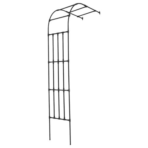 Rosenbogen Halbbogen Wandmontage Rosenbogen aus Metall Stabil 2.6m-Hoch Rankbogen Spalier Rankgitter Halbrund Rankhilfe Gartenbogen Torbogen Garten für Kletterpflanzen Kletterrosen (1.2x0.5x2.6m) von Etrhdfyts