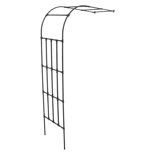Rosenbogen Halbbogen Wandmontage Rosenbogen aus Metall Stabil 2.6m-Hoch Rankbogen Spalier Rankgitter Halbrund Rankhilfe Gartenbogen Torbogen Garten für Kletterpflanzen Kletterrosen (1.5x0.4x2.6m) von Etrhdfyts