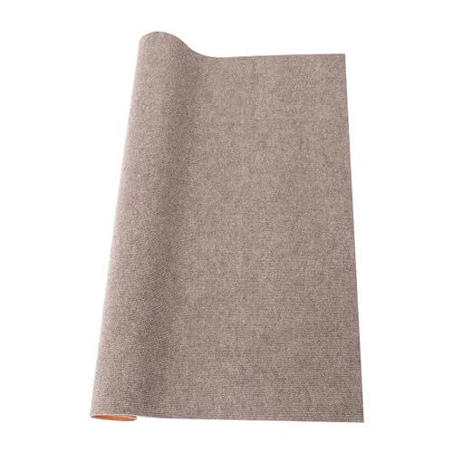 Teppich Läufer Flur 120×300 cm, waschbar Rutschfest mit Streifen, Polyester Teppichboden für Wohnzimmer Schlafzimmer Küche Büro Hotel (Braun) von Etrhdfyts