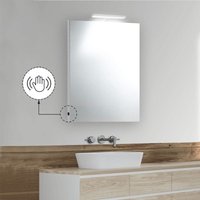 Badezimmerspiegel 70x100 cm mit Touch-Schalter und LED-Lampe von Etrusca