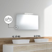 Badezimmerspiegel 70x50 cm mit hochwertiger LED-Lampe und Touch-Schalter von Etrusca