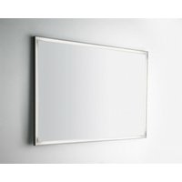 Led Badspiegel 100x70 cm mit Rahmen Silber-Look Mit Vergrößerungsspiegel Mit Touch-Schalter Ohne Bluetooth-Kit Spiegel ohne Anti-Beschlag von Etrusca