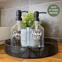 3Er-Set 200 Ml Handseife, Spülmittel & Handcreme - Nachhaltig Glasflaschen Spenderflasche Pumpspender Nachfüllbar | 02 3Er-Set 200 Ml Handseife, Spülmittel & Handcreme - Nachhaltig Glasflaschen Spenderflasche Pumpspender Nachfüllbar | 02 von EttenhuberDesign