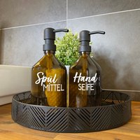 Set Handseife & Spülmittel 500 Ml - Nachhaltig Seifenspender Glasflasche Spenderflasche Pumpspender Nachfüllbar | 01 Set Handseife & Spülmittel 500 Ml - Nachhaltig Seifenspender Glasflasche Spenderflasche Pumpspender Nachfüllbar | 01 von EttenhuberDesign