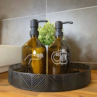 Set Handseife & Spülmittel 500 Ml - Nachhaltig Seifenspender Glasflasche Spenderflasche Pumpspender Nachfüllbar | 03 von EttenhuberDesign
