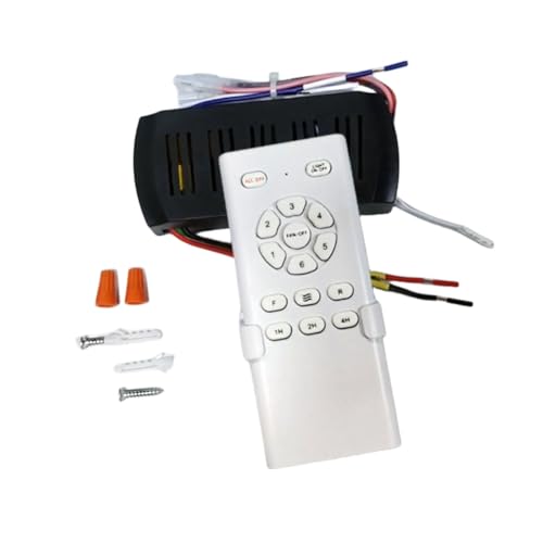 Etyrerre Frequenzumwandlungs-Deckenventilator-Fernbedienungsset Leuchtet Hochspannung 6-Gang-Fernempfänger-Controller, Einfach zu Bedienen, Langlebiges Feines Etyrerre Frequenzumwandlungs-Deckenventilator-Fernbedienungsset Leuchtet Hochspannung 6-Gang-Fernempfänger-Controller, Einfach zu Bedienen, Langlebiges Feines von Etyrerre