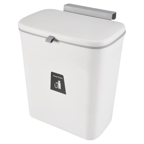 Etyrerre KüChenkompost BehäLter für Arbeits Platte oder Unter Wasch Becken, HäNgender Kleiner MüLleimer mit Deckel, Montierbarer Komposteimer für Den Innen Bereich (C) von Etyrerre