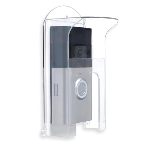 Etyrerre Transparenter TüRklingel-Regenschutz Aus Kunststoff, Geeignet für Ring-Modelle, Wasserdichter Schutz für Video-TüRklingeln von Etyrerre