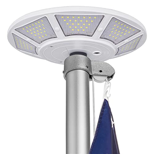 Solar-Fahnenmast-Licht, 200 LEDs, superhelle Fahnenmast-Licht, solarbetrieben, für den Außenbereich, 38,1 - 63,5 cm, Innenflaggenmast, bis zu 12 Stunden, wasserdicht und 100 % Flaggenbeleuchtung Solar-Fahnenmast-Licht, 200 LEDs, superhelle Fahnenmast-Licht, solarbetrieben, für den Außenbereich, 38,1 - 63,5 cm, Innenflaggenmast, bis zu 12 Stunden, wasserdicht und 100 % Flaggenbeleuchtung von Etzeaxus