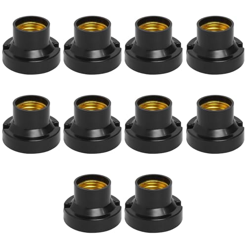 EuAcesry 10 Stück Lampenfassung E27, Fassungzum für Baustelle, Glühbirnen Fassung E27, Flach Adapter wasserdichte Lampenfassung für Einbauleuchte, für Glühlampen, Halogenlampen EuAcesry 10 Stück Lampenfassung E27, Fassungzum für Baustelle, Glühbirnen Fassung E27, Flach Adapter wasserdichte Lampenfassung für Einbauleuchte, für Glühlampen, Halogenlampen von EuAcesry