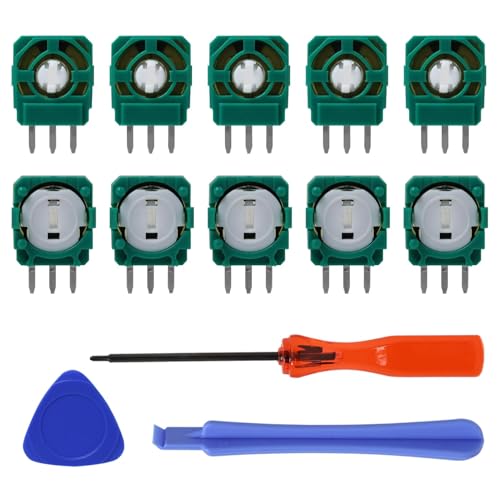 EuAcesry 10 Stück Potentiometer Joystick 2.3k für PS5, Ersatz Trimmer für PS5 Wireless Controller PS5, Sensormodul Variabler Widerstand, Reparaturteile Analog-Joystick, 1 Öffnungsset von EuAcesry