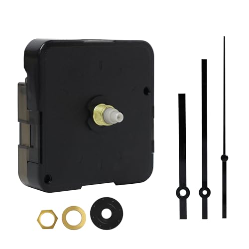 EuAcesry Geräuschloses Uhrwerk, geräuschlose Uhr des langen Baums, Quarz-Wanduhr, für Handwerk/Selbstheilung, Schwarz von EuAcesry