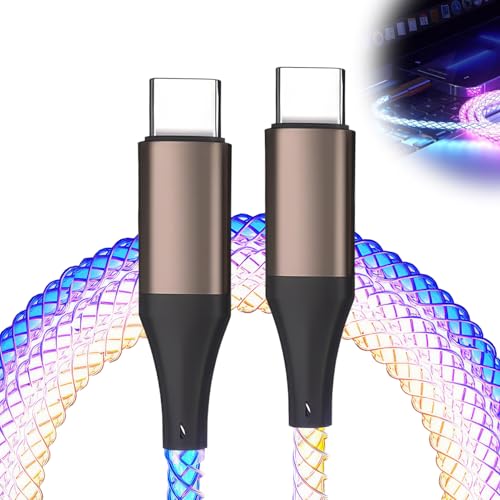 EuAcesry RGB USB C to Type C Charging Cable, 100 cm USB C Cable LED, Fast Charging Cable Bright USB Cable for Data Transfer and Charging for All Type C Devices EuAcesry RGB USB C to Type C Charging Cable, 100 cm USB C Cable LED, Fast Charging Cable Bright USB Cable for Data Transfer and Charging for All Type C Devices von EuAcesry