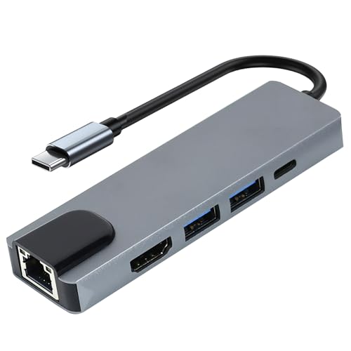 EuAcesry USB C Ethernet Hub 5 in 1, Hub USB C Ethernet, Multiport Adapter USB3.1 Type C mit HDMI 4K, PD 100W, USB A 3.0/2.0, Ethernet LAN RJ45 EuAcesry USB C Ethernet Hub 5 in 1, Hub USB C Ethernet, Multiport Adapter USB3.1 Type C mit HDMI 4K, PD 100W, USB A 3.0/2.0, Ethernet LAN RJ45 von EuAcesry