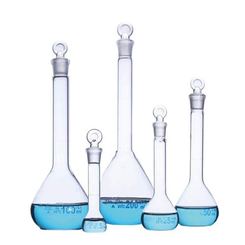 1 5 10 20 25 50 100 200 250 500 1000ml Messkolben Laborglaswaren Chemisches Experiment Mit Stopper(100ml) von EuZhOuDEQiNg