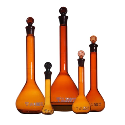 1 5 10 20 25 50 100 200 250 500 1000ml Messkolben Laborglaswaren Chemisches Experiment Mit Stopper(1ml) von EuZhOuDEQiNg