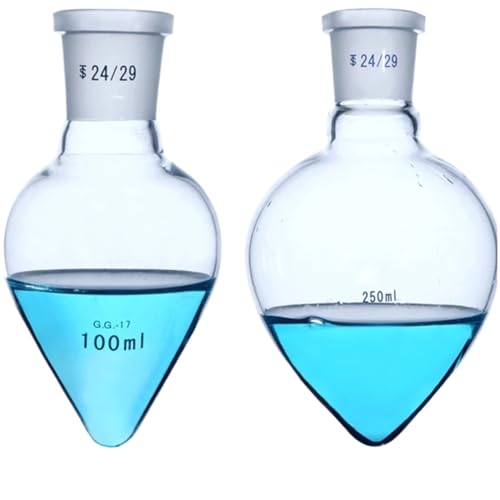 10 25 50 100 150 250 500 ml Hohe Galss Einzelhals Innensechskant Birnenförmige Glaskolben Laborglaswaren Chemisches Experiment(100ml 24-29) von EuZhOuDEQiNg