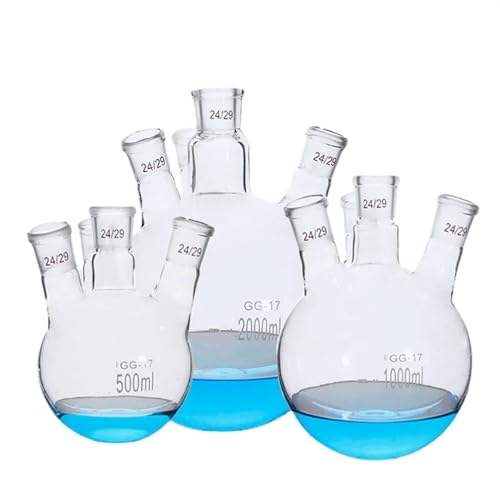 100 ml – 2000 ml Labor-Viersitz-Destillationskolben aus Borosilikatglas for Chemie-Kits(1000ml 24x4) von EuZhOuDEQiNg