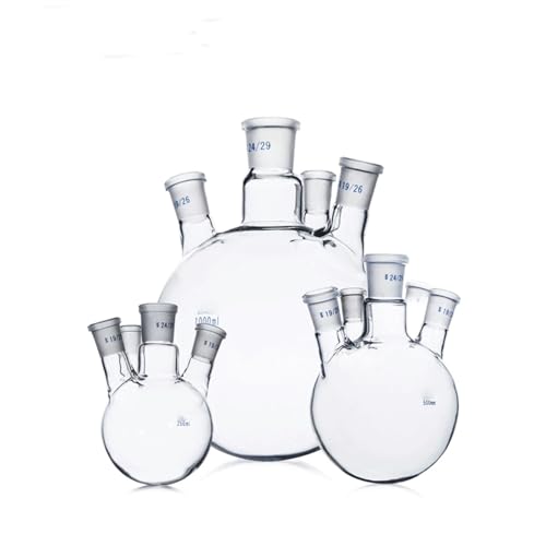 19/26 24/29 29/32 Standard 100/250/500/1000/2000ml 4-Hals Gläser Reaktion Glaskolben Labrotary Glaswaren Chemische Experiment(500ml 24-24-24-14) von EuZhOuDEQiNg