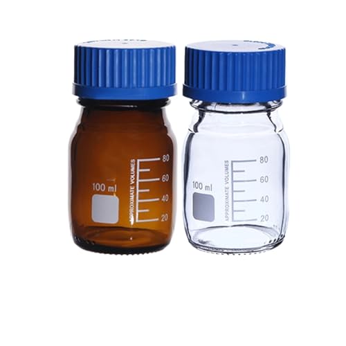 25 50 100 250 500 100ml Graduierte Transparent Gläser Reagenz flasche Mit Blau Schraube Kappe Labor Glaswaren Chemische Experiment(500ml Brown Glass) von EuZhOuDEQiNg