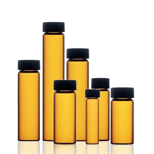 3 ml bis 50 ml braune Glasdichtungsflaschen-Reagenzprobenfläschchen mit Kunststoffdeckel-Schraubverschluss(10ml 18x65mm 50pcs) von EuZhOuDEQiNg