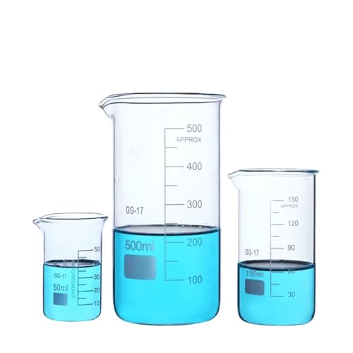 50 ml 100 ml 250 ml 500 ml 800 ml 1000 ml Graduierter GG-17 Hochformbecher Laborglaswaren Chemisches Experiment(1000ml 2 PCS) von EuZhOuDEQiNg