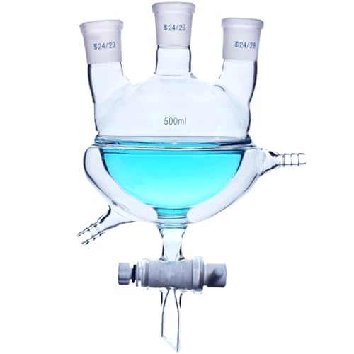 500 ml 1000 ml 24/29 29/32 Gläser 3 Hälse Jacke Doppelschicht Reaktionsflasche Auslassventil Laborglaswaren(1000ml 29-24-24) von EuZhOuDEQiNg