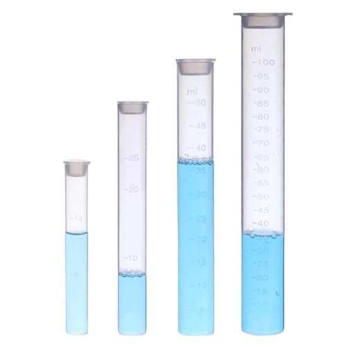 6 PCS 10 25 50 100ml Kunststoff klar farbmetrischen Rohr mit Stopfen Labrotary chemische Experiment(25ml) von EuZhOuDEQiNg