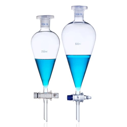 60 125 250 500 1000 2000ml Birne-förmigen Trennung Trichter Dropping Mit Gläser PTFE Kolben Labrotary Glaswaren Chemische Experiment(500ml Glass Piston) von EuZhOuDEQiNg