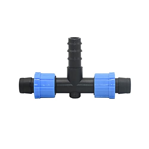 EuZhOuDEQiNg 20 Stück Schlauch 1/2 Zoll bis 16 mm Tropfband Wassersplitter T-Stück Kontermutter for Gewächshaus-Tropfbewässerung von EuZhOuDEQiNg