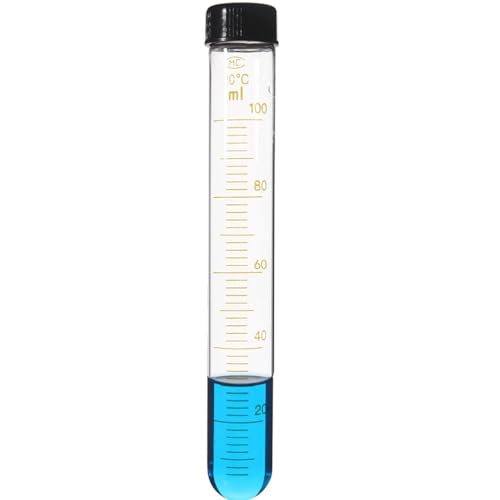 Schraubverschluss 5 ml 10 ml 15 ml 20 ml 25 ml 30 ml 50 ml 100 ml Reagenzglas mit Graduierung, Laborglaswaren, chemisches Experiment(50ml 10 PCS) von EuZhOuDEQiNg