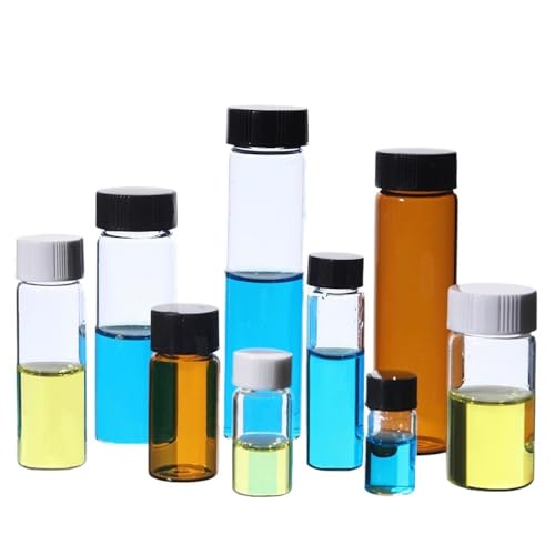 Transparente Glasschraube Kappe Probe Flasche Labrotory Glaswaren Chemisches Experiment(3ml 10 PCS) von EuZhOuDEQiNg