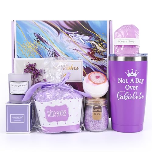 Euakee Lustige Geschenke für Frauen, Entspannung Geschenk für Frauen, Personalisierte Geschenke für Frauen Geburtstag, Spa Beauty Badeset Geschenkset für Frauen, sie, Freundin, Mama (Lila) von Euakee