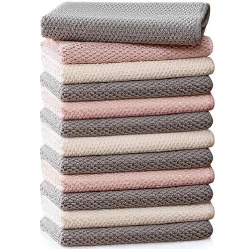 EubooTree Barista-Handtücher, superweiche Mikrofasertücher für Espressomaschinen, Dampfstäbe, Arbeitsplatten, Kaffeebar-Zubehör, 30,5 x 30,5 cm, 12 Stück von EubooTree