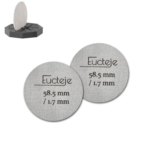 Eucteje 2 Stk. Puck Screen 58,5mm Puck Sieb Espresso Sieb 1,7mm Dicke 150μm Edelstahl 316L mit Silikonhalter Ständer Set für Espressomaschine Kaffeemaschine mit 58mm Siebträgerkorb Siebträger Zubehör Eucteje 2 Stk. Puck Screen 58,5mm Puck Sieb Espresso Sieb 1,7mm Dicke 150μm Edelstahl 316L mit Silikonhalter Ständer Set für Espressomaschine Kaffeemaschine mit 58mm Siebträgerkorb Siebträger Zubehör von Eucteje