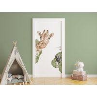 Oasis Türaufkleber, Safari-Wandaufkleber, Giraffenaufkleber Für Ein Kinderzimmer von Eudajmonia