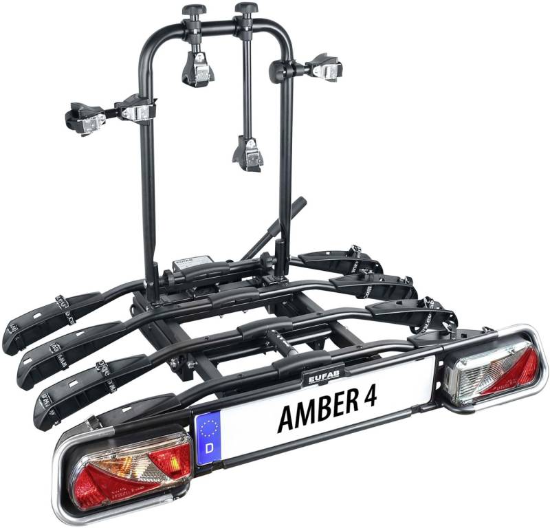 EUFAB Fahrradheckträger Amber IV für 4 Fahrräder abklappbar von Eufab Fahrradheckträger