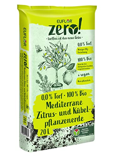 Euflor Zero! mediterrane Zitruspflanzenerde und Kübelpflanzenerde torffrei, vegan, (20 Liter), 35812580 von Euflor