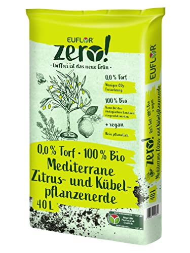 Euflor Zero! mediterrane Zitruspflanzenerde und Kübelpflanzenerde torffrei, vegan, (40 Liter), 35812590 von Euflor