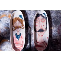 Große Anpassbare Keramik Platten, Handgefertigt Und Von Hand Bemalt. Einzigartige Personalisierte Geschenkideen Für Ihren Mann Oder Freund Große Anpassbare Keramik Platten, Handgefertigt Und Von Hand Bemalt. Einzigartige Personalisierte Geschenkideen Für Ihren Mann Oder Freund von EugeniaGerontara