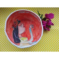 Große Keramikschale Für Träumer, Anpassbare & Personalisierte Geschenk, Süße Housewarminggeschenk. Ein Von Einer Art Keramik-Salatschüssel von EugeniaGerontara