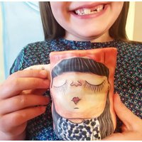 Handgemachte Keramik Personalisierte Becher, Geburtstagsgeschenk Für Sie, Süße Mama Geschenk, Steinzeug Becher Frauen, Beste Freundin von EugeniaGerontara