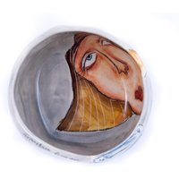 Handgemachte Keramikschale, Anpassbare & Personalisierte Geschenk Hand Bemalt Getreideschale, Ideale Einweihungsgeschenk Für Kinder Und Erwachsene von EugeniaGerontara