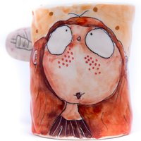 Ingwer Keramik Becher, Redhead Geschenk, Benutzerdefinierte Mama Steinzeug Geschenk Für Sie, Beste Freundin Handgemachte Keramik-Becher von EugeniaGerontara