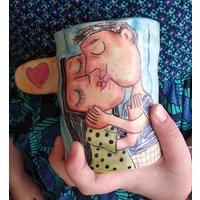 Liebe Keramik Becher, Jahrestagsgeschenk, Benutzerdefinierte Valentinstag Geschenk, Handgemachte Steinzeug Geschenk Für Mann, Frau von EugeniaGerontara