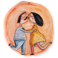 Personalisierte Keramik-Platte, Jubiläumsgeschenk, Steinzeug Platte, Geschenk Für Frau, Hochzeit Geschenkidee, Housewarminggeschenk, Keramik Kunst Personalisierte Keramik-Platte, Jubiläumsgeschenk, Steinzeug Platte, Geschenk Für Frau, Hochzeit Geschenkidee, Housewarminggeschenk, Keramik Kunst von EugeniaGerontara