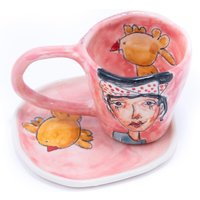 Süße Espressotasse Und Untertasse, Espresso Becher Keramik Tasse Handgefertigt, Personalisierte Kaffeetasse Für Mama, Süßes Geschenk Freundin Frauen Süße Espressotasse Und Untertasse, Espresso Becher Keramik Tasse Handgefertigt, Personalisierte Kaffeetasse Für Mama, Süßes Geschenk Freundin Frauen von EugeniaGerontara