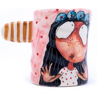 Süße Keramik-Becher, Personalisierte Geschenk, Benutzerdefinierte Becher, Mama Steinzeug-Becher, Geschenk Für Sie, Beste Freundin Keramik-Kunst Süße Keramik-Becher, Personalisierte Geschenk, Benutzerdefinierte Becher, Mama Steinzeug-Becher, Geschenk Für Sie, Beste Freundin Keramik-Kunst von EugeniaGerontara