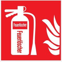 Brandschutzschild 2 Stück Pvc 16 X cm Feuerlöscher Sicherheitsmarkierung Brandschutzzeichen + Selbstklebend. Made in Germany von EugeniuKreationen
